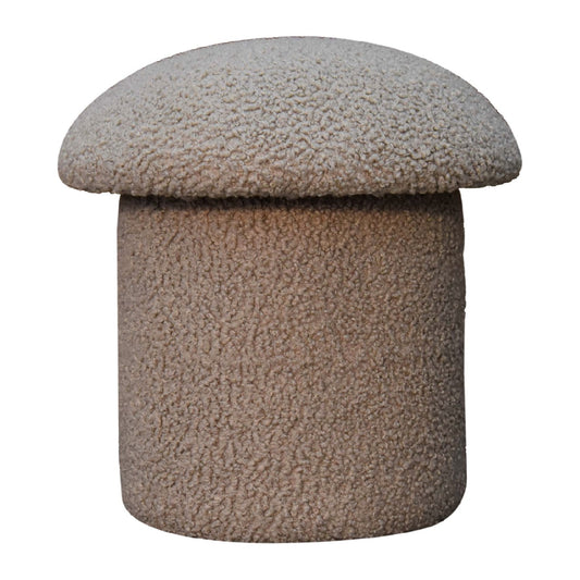 Cote Furniture | Boucle Mushroom Footstool - Mud  Footstools IN3480