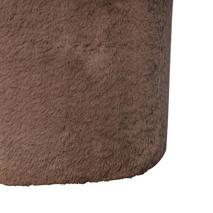 Cote Furniture | Faux Fur Mushroom Footstool - Mocha  Footstools IN3481