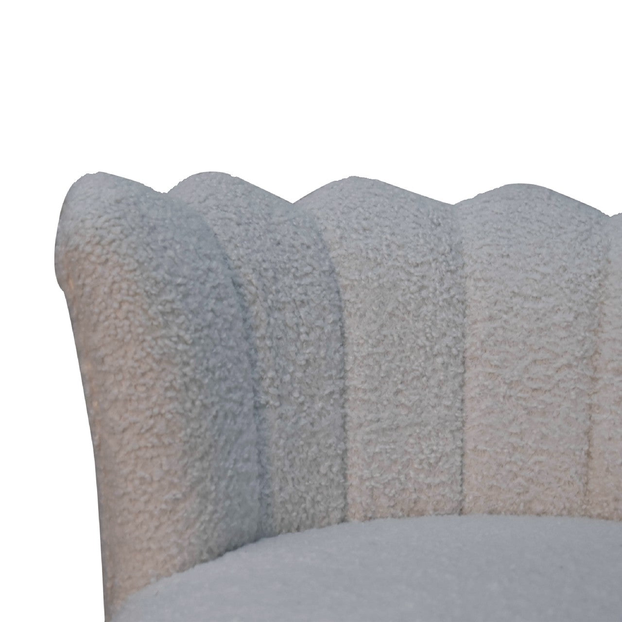 Cote Furniture | Boucle Swivel Chair - White  Office Chairs IN3485