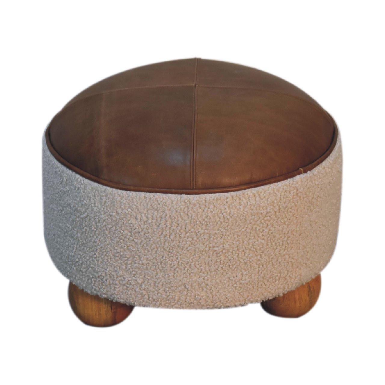 Cote Furniture | Boucle Buffalo Footstool - Cream  Footstools IN3499