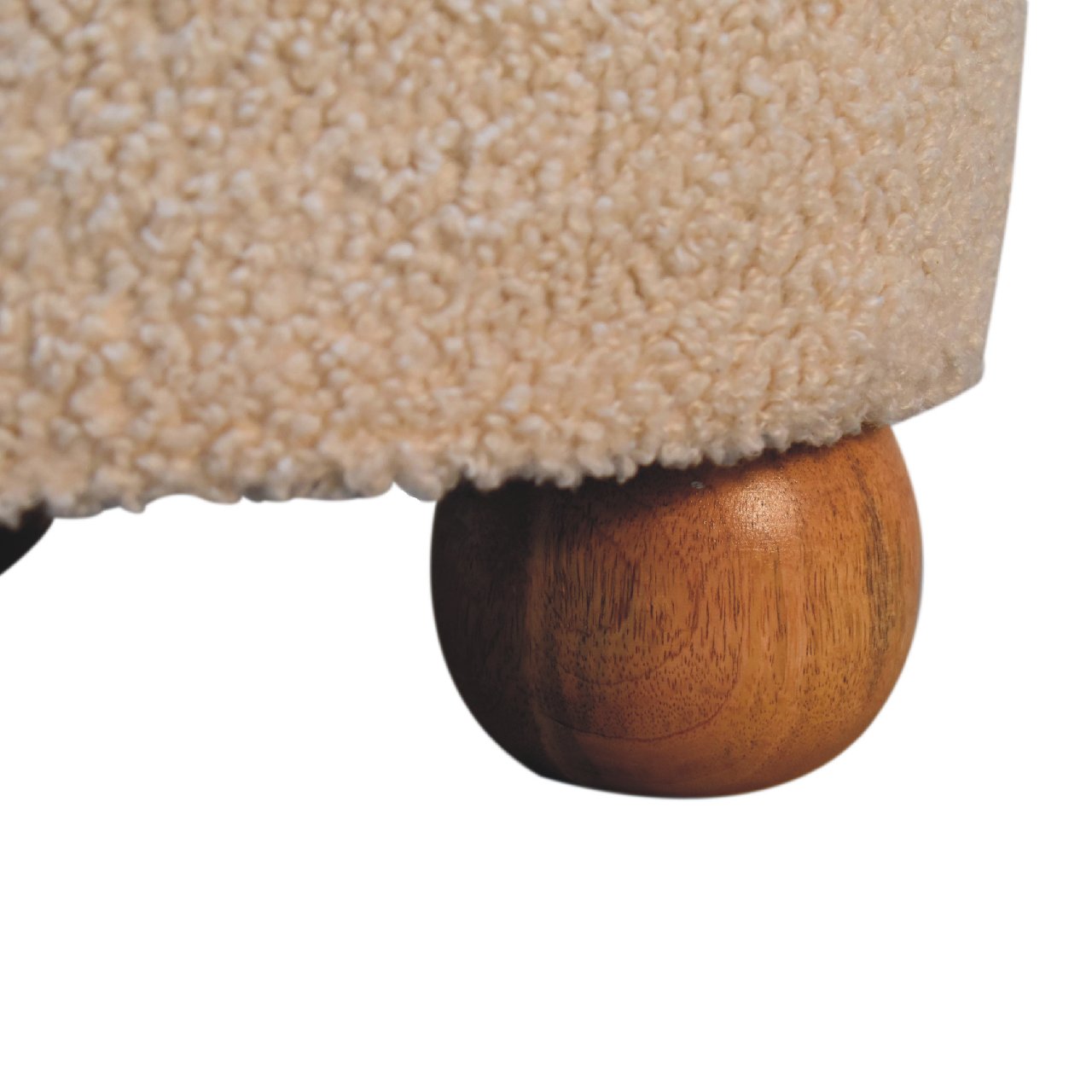 Cote Furniture | Boucle Buffalo Footstool - Cream  Footstools IN3499