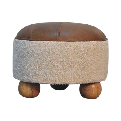 Cote Furniture | Boucle Buffalo Footstool - Cream  Footstools IN3499