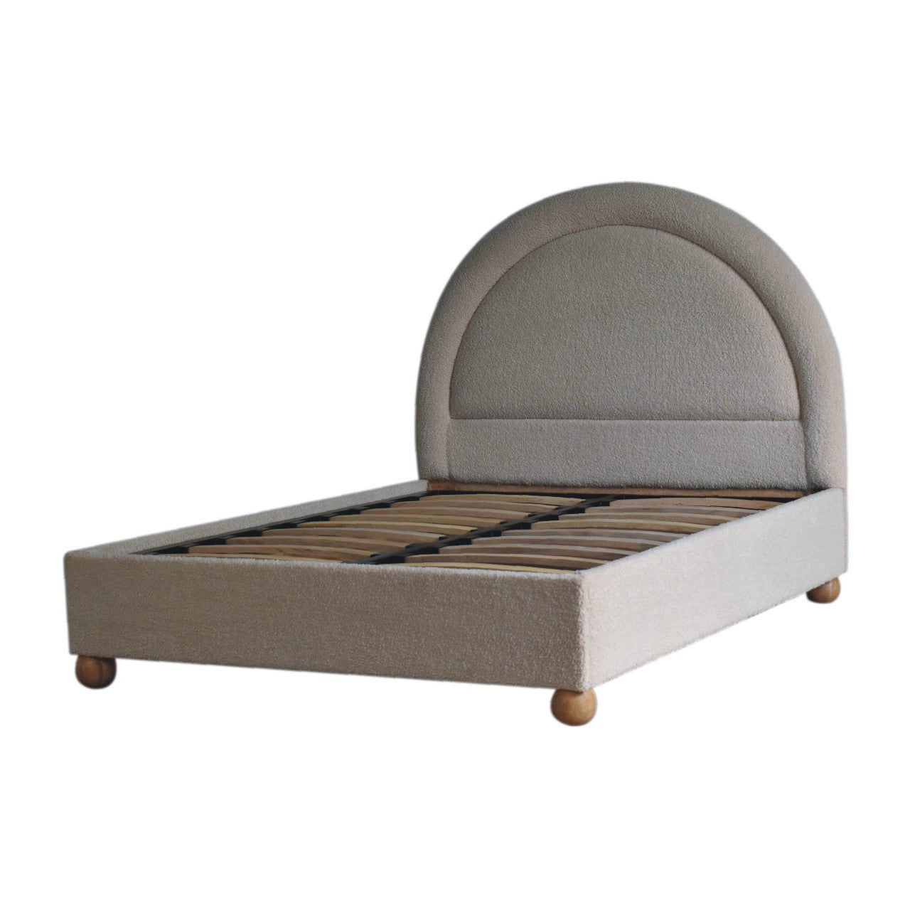 Cote Furniture | Boucle Double Bed - Cream  Beds IN3527