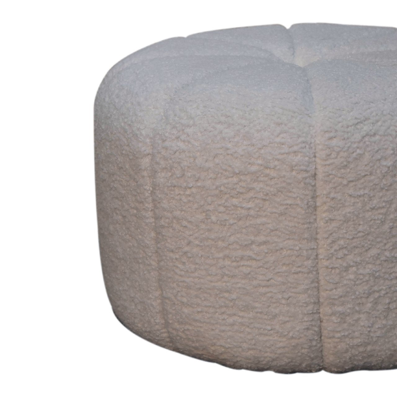 Cote Furniture | Boucle Circus Footstool - White  Footstools IN3530