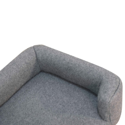 Cote Furniture | Small Battleship Tweed Pet Sofa Bed Compact, Pet Furniture IN3533