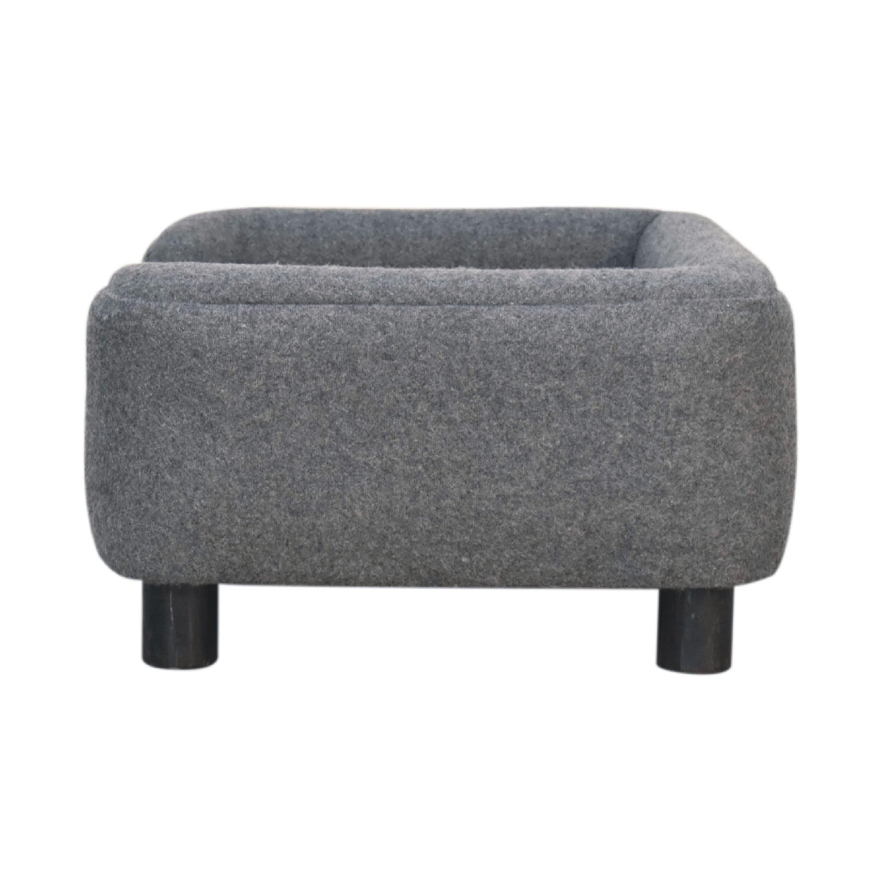 Cote Furniture | Small Battleship Tweed Pet Sofa Bed Compact, Pet Furniture IN3533