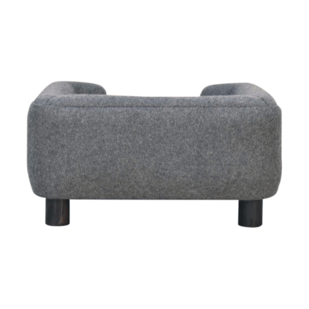 Cote Furniture | Small Battleship Tweed Pet Sofa Bed Compact, Pet Furniture IN3533