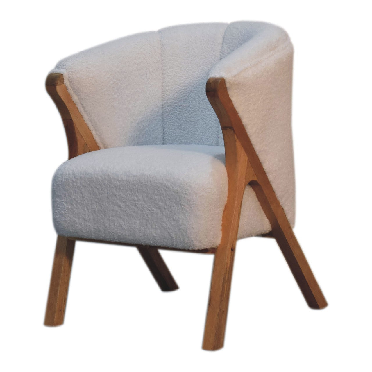 Cote Furniture | Boucle Accent Chair - White  IN3534