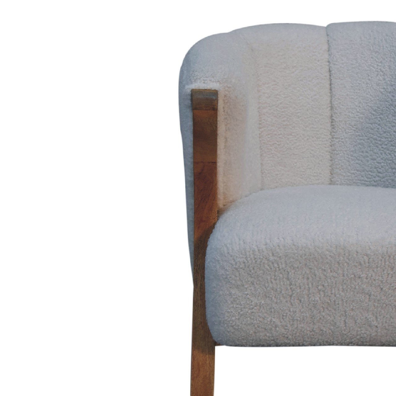 Cote Furniture | Boucle Accent Chair - White  IN3534