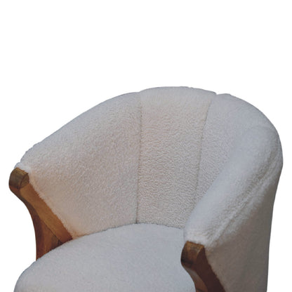 Cote Furniture | Boucle Accent Chair - White  IN3534