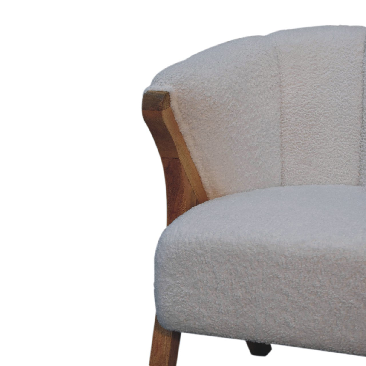 Cote Furniture | Boucle Accent Chair - White  IN3534