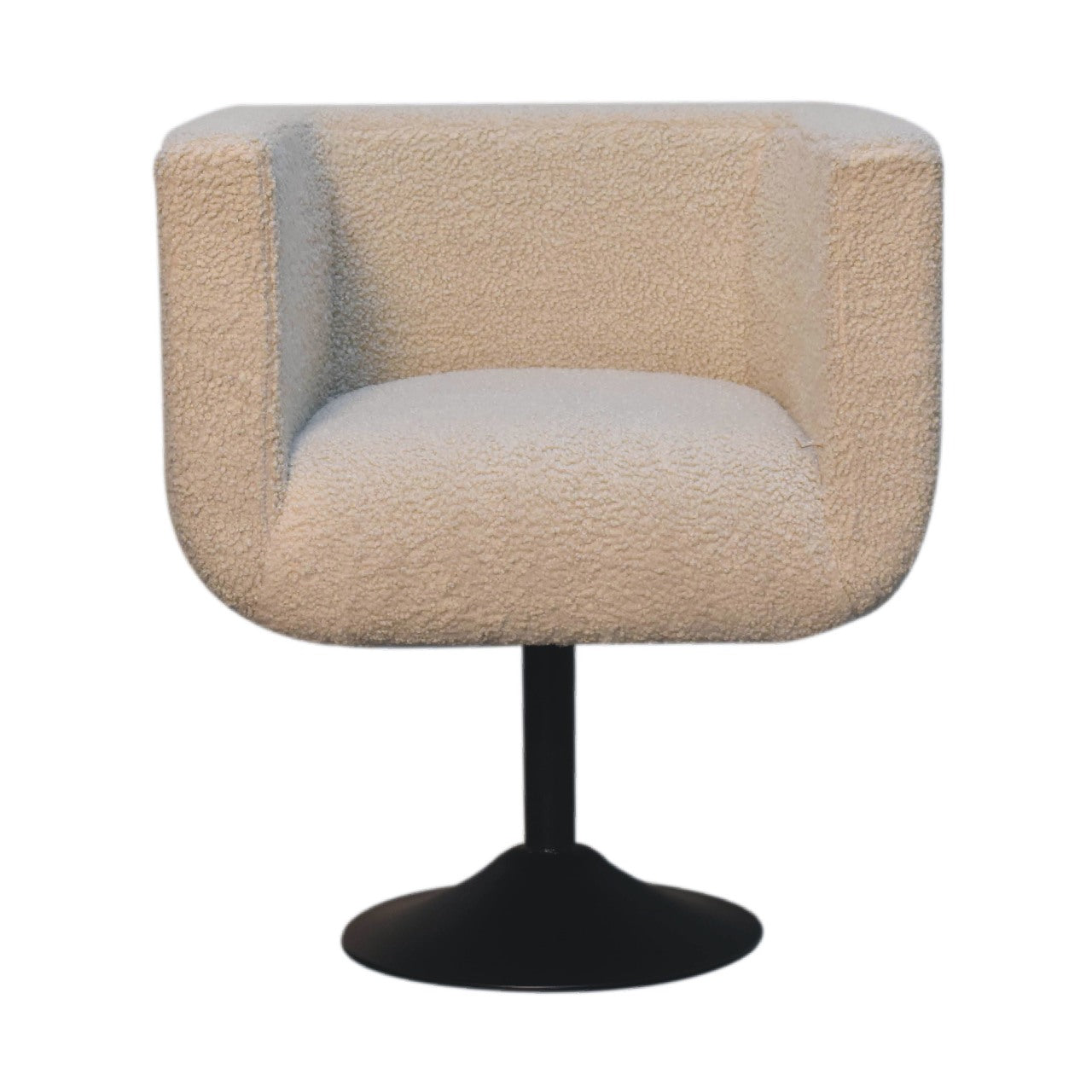 Cote Furniture | Boucle Swivel Chair - Cream  Office Chairs IN3535