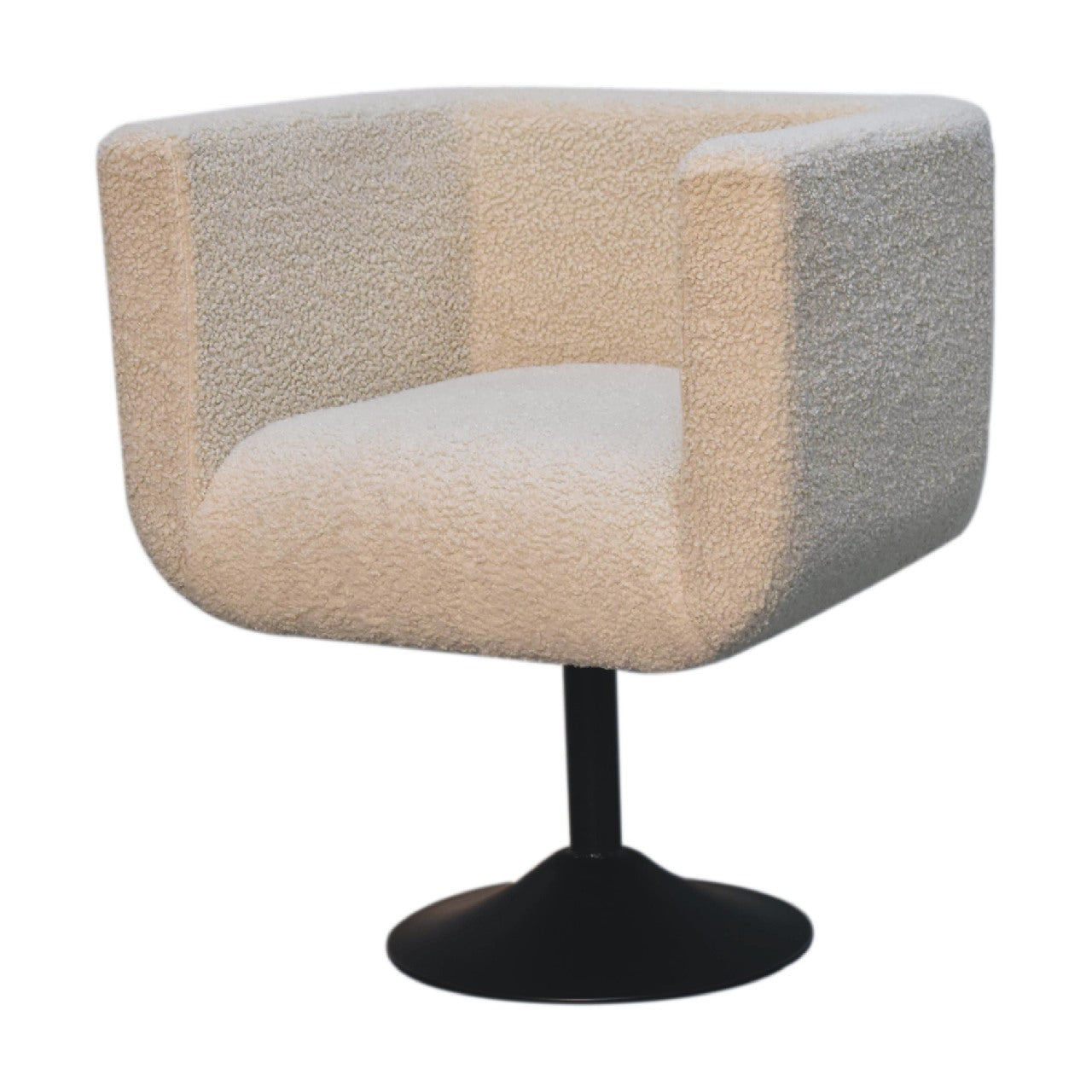 Cote Furniture | Boucle Swivel Chair - Cream  Office Chairs IN3535