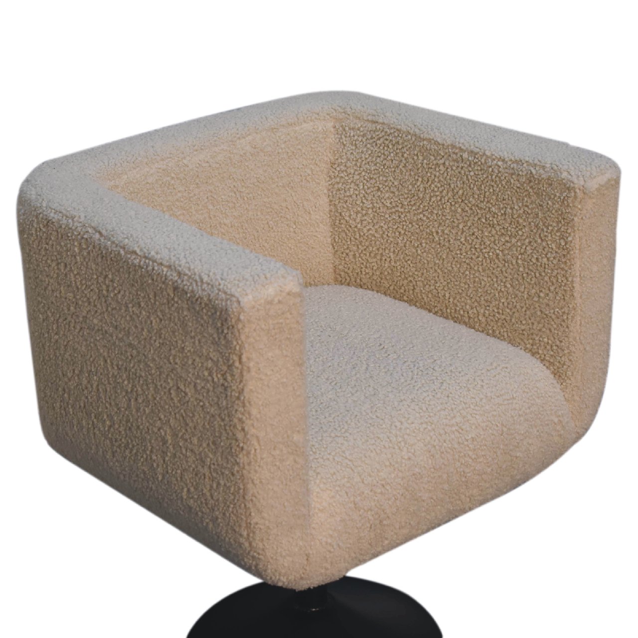 Cote Furniture | Boucle Swivel Chair - Cream  Office Chairs IN3535