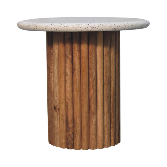 Cote Furniture | Serenity Terrazzo Side Table - Oak Serenity, Side Tables IN3538