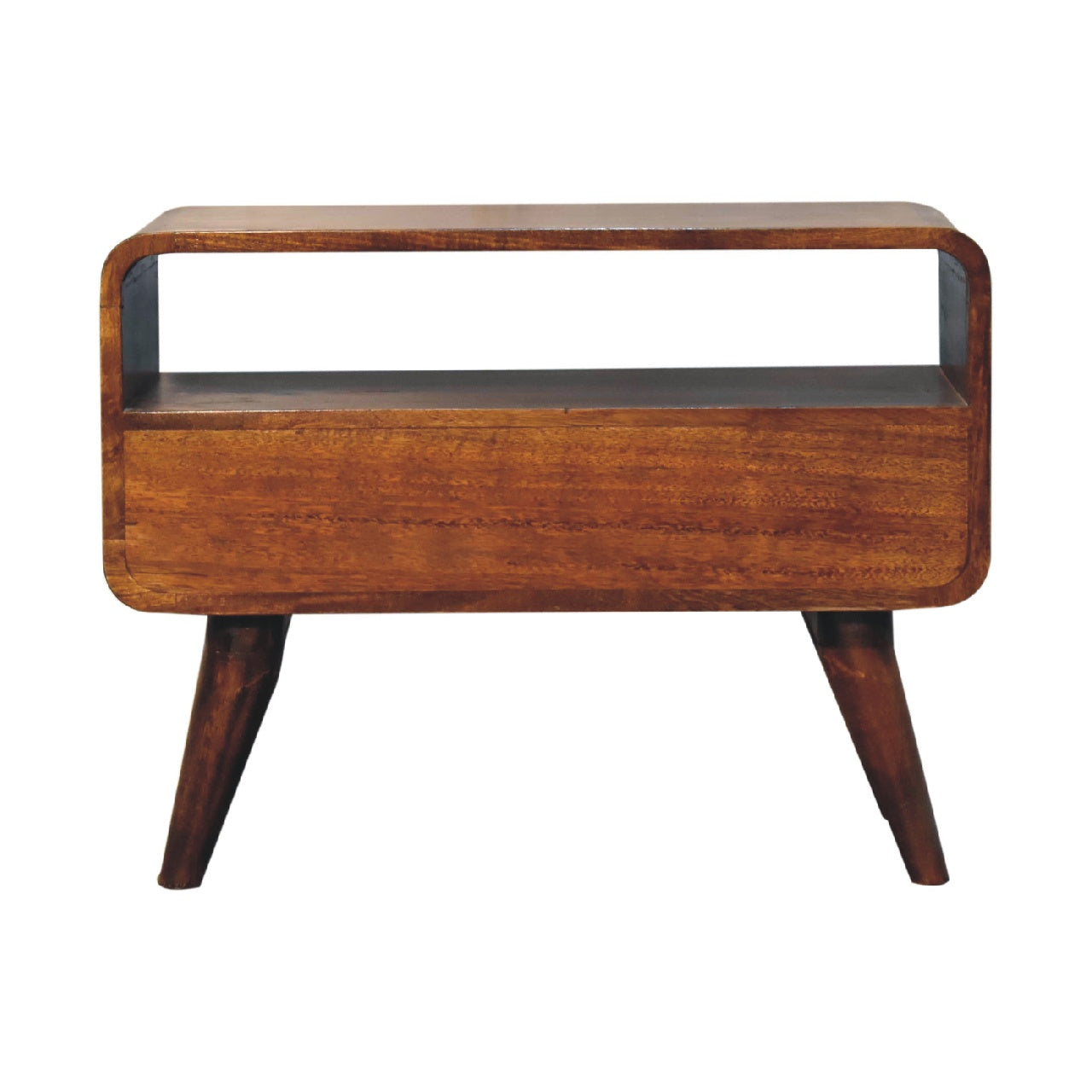 Cote Furniture | Small Curved TV Unit - Chestnut  Compact, Curved, TV Stands IN3539