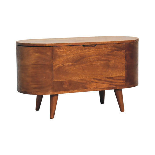 Cote Furniture | Rounded Blanket Box - Chestnut  Storage Chests IN3540