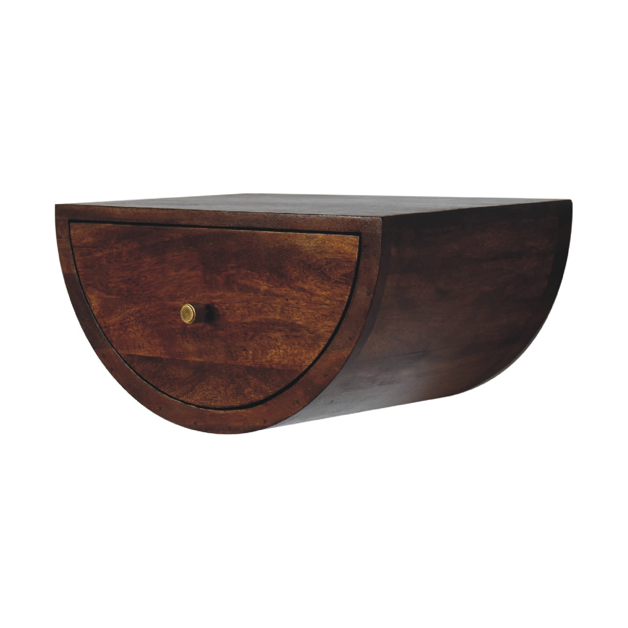 Cote Furniture | Crescent Floating Bedside Table (Wall Mounted) - Chestnut  Bedside Tables IN3543