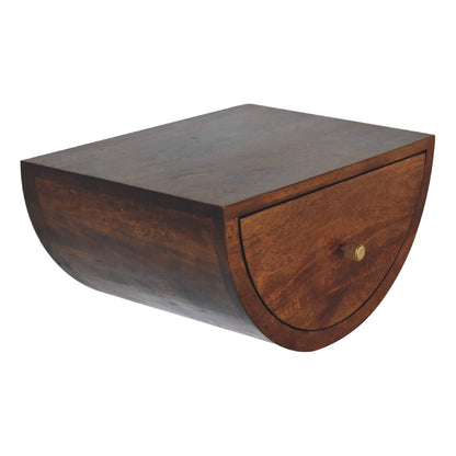 Cote Furniture | Crescent Floating Bedside Table (Wall Mounted) - Chestnut  Bedside Tables IN3543