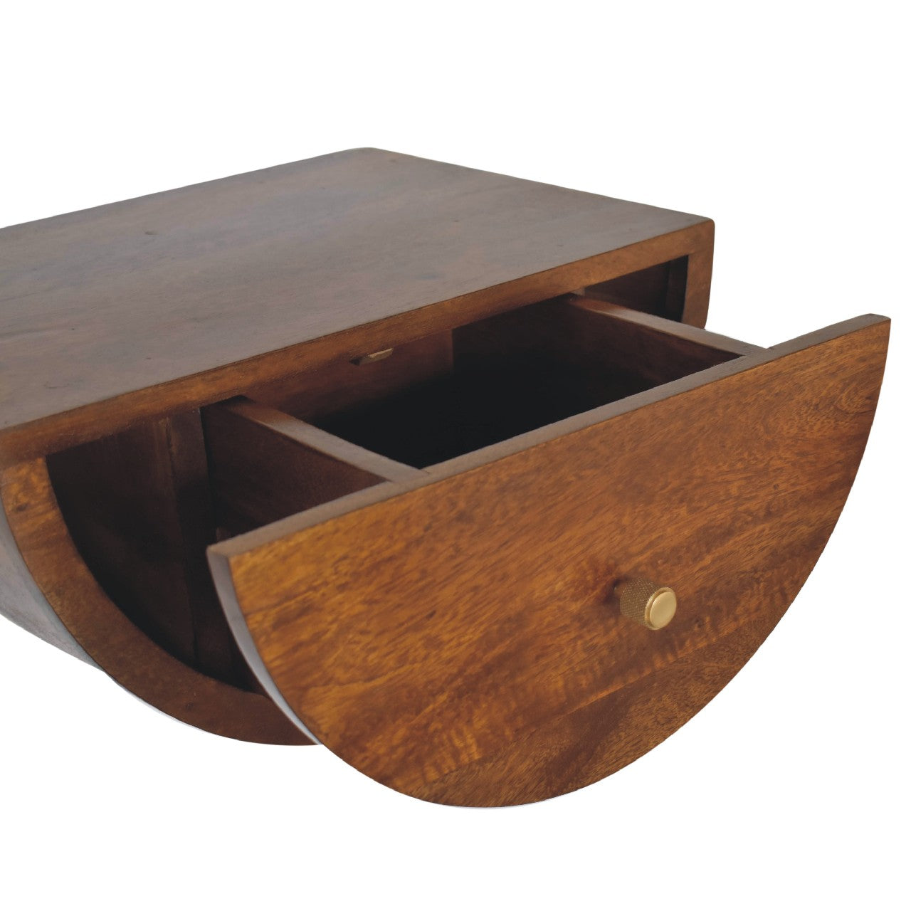 Cote Furniture | Crescent Floating Bedside Table (Wall Mounted) - Chestnut  Bedside Tables IN3543