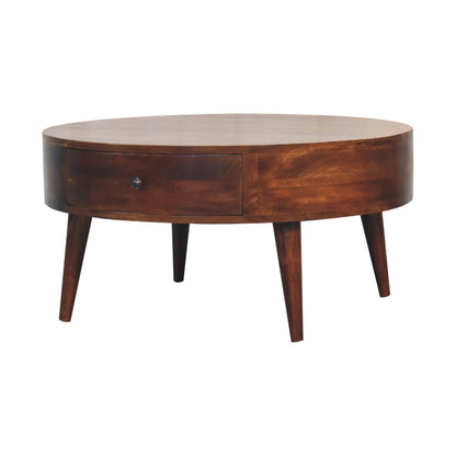 Cote Furniture | Odyssey Round Coffee Table - Chestnut  Odyssey, Coffee Tables IN3548