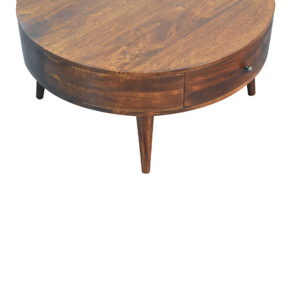 Cote Furniture | Odyssey Round Coffee Table - Chestnut  Odyssey, Coffee Tables IN3548