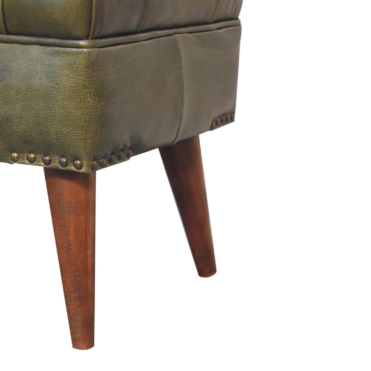 Cote Furniture | Harbour Leather Bench - Green Harbour, Hallway Seating & Storage, Accent Chairs & Armchairs IN3557