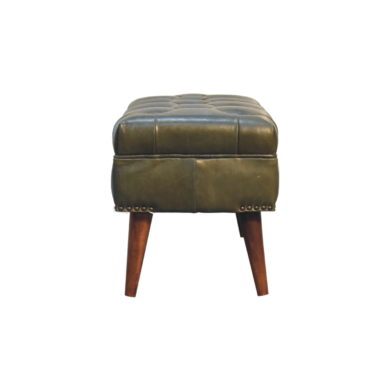 Cote Furniture | Harbour Leather Bench - Green Harbour, Hallway Seating & Storage, Accent Chairs & Armchairs IN3557