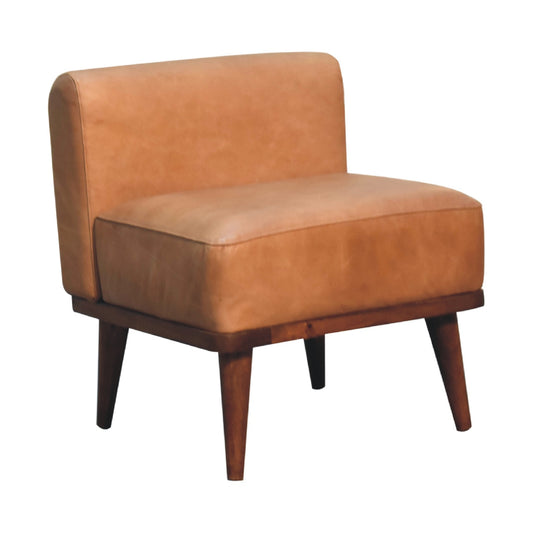 Cote Furniture | Backrest Footstool - Tan Buffalo Leather Footstools IN3559