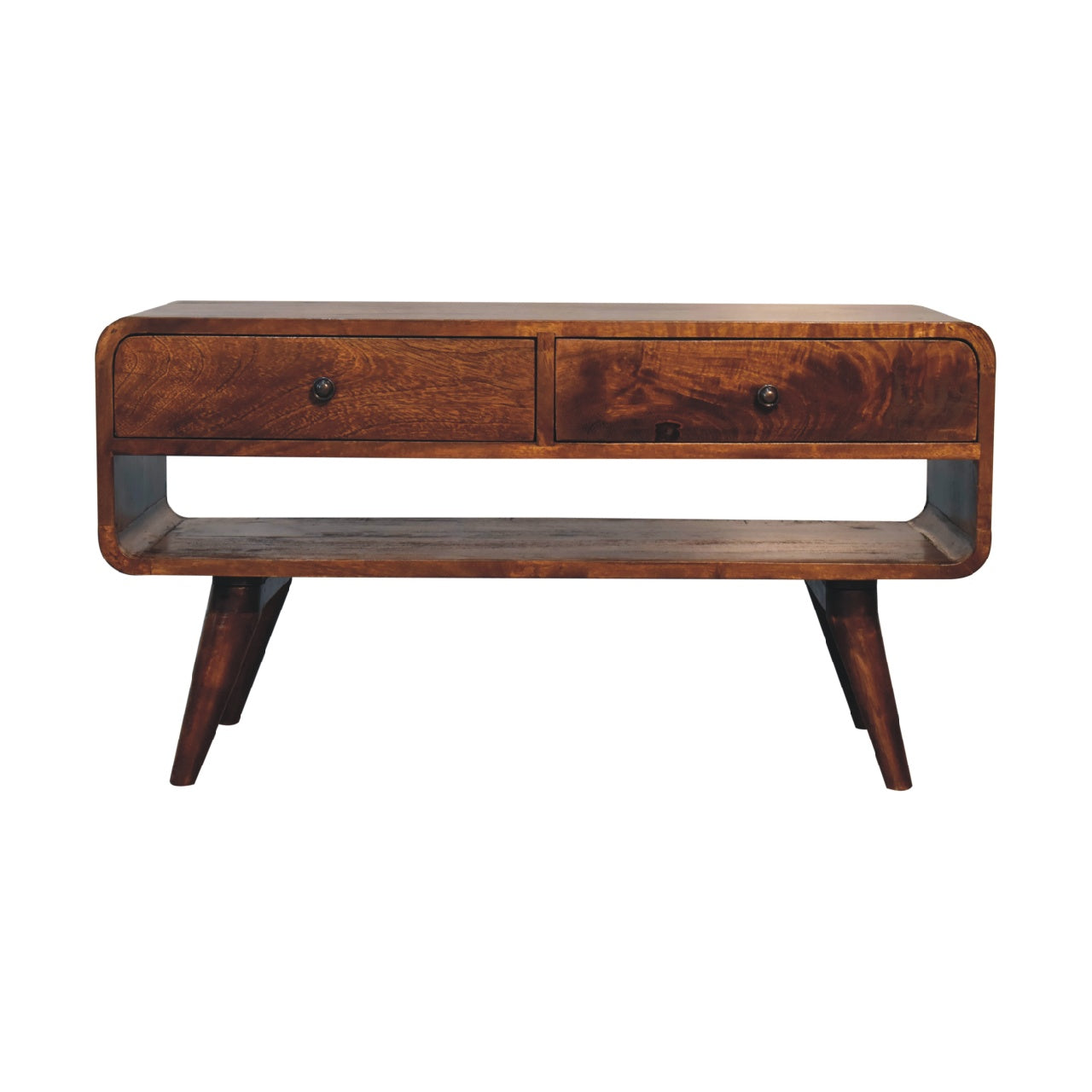 Cote Furniture | Reverse Curved TV Unit - Chestnut  Curved, TV Stands IN3567