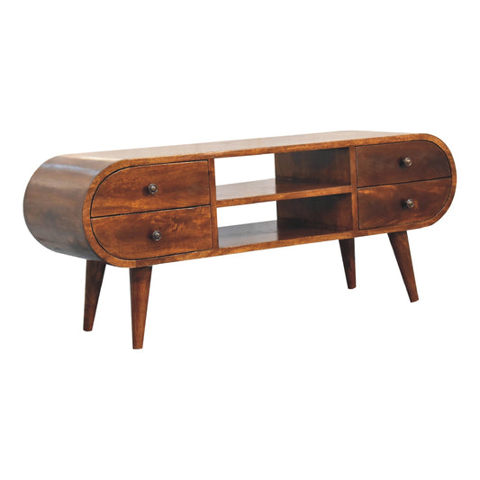 Cote Furniture | Circular TV Unit - Chestnut  TV Stands IN3569