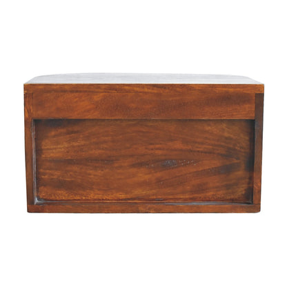 Cote Furniture | Lunar Floating Bedside Table 2 Drawer (Wall Mounted) - Chestnut  Lunar, Bedside Tables IN3594