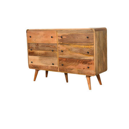 Cote Furniture | Large Curved Chest of Drawers - Oak Curved, Chest of Drawers IN3612