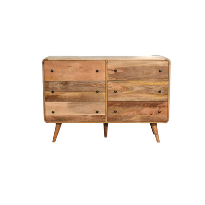 Cote Furniture | Large Curved Chest of Drawers - Oak Curved, Chest of Drawers IN3612