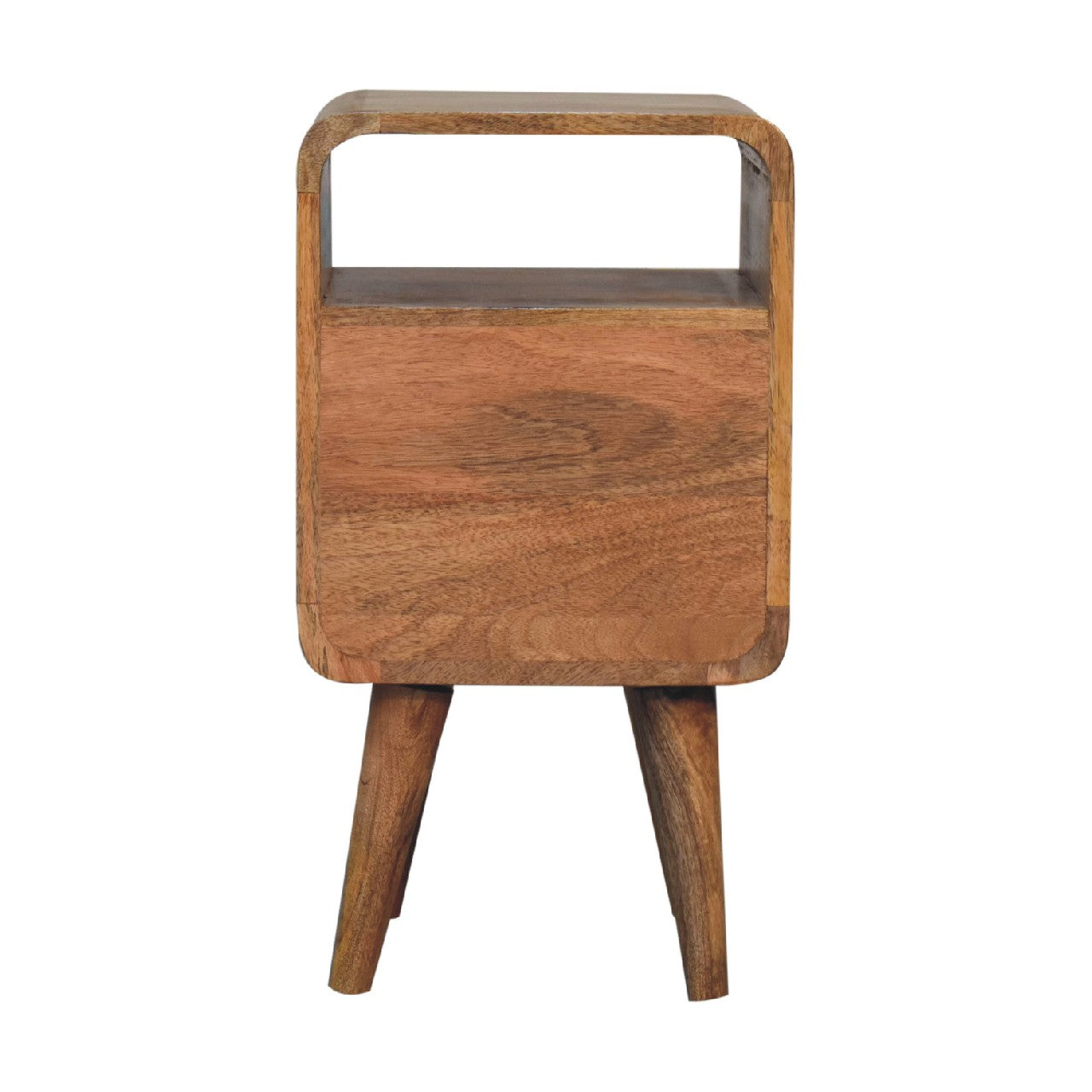 Cote Furniture | Small Lille Curved Bedside Table - Oak Compact, Bedside Tables IN3614