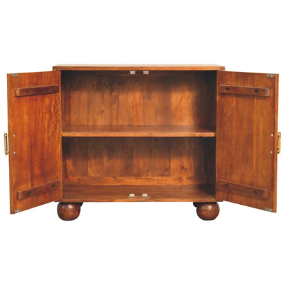 Cote Furniture | Carved Ball Cabinet - Chestnut  Cupboards IN3617