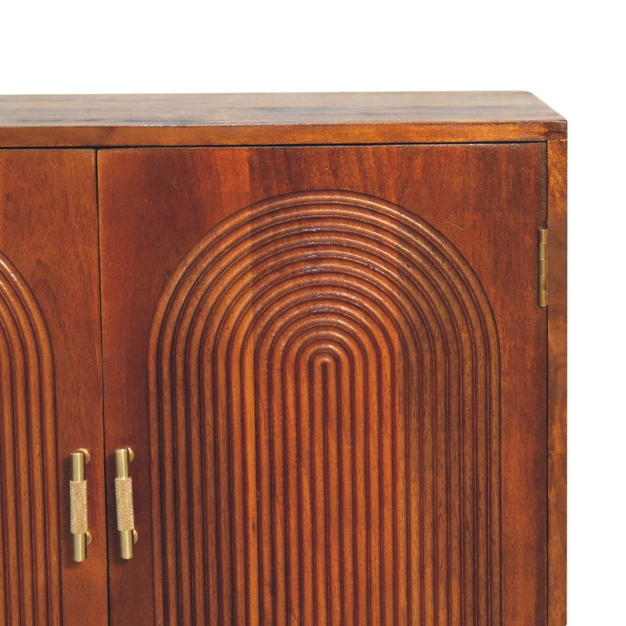 Cote Furniture | Carved Ball Cabinet - Chestnut  Cupboards IN3617