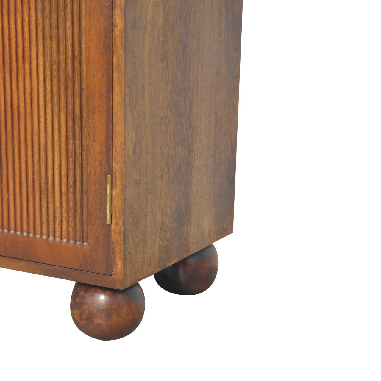 Cote Furniture | Carved Ball Cabinet - Chestnut  Cupboards IN3617