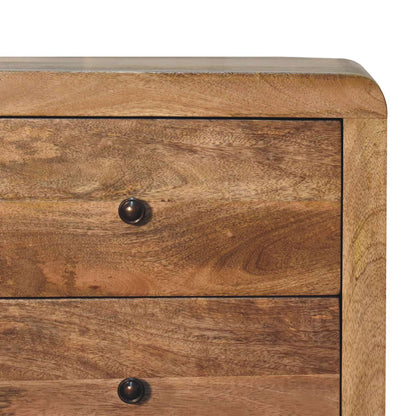 Cote Furniture | Aspen Bedside Table 3 Drawer - Oak Aspen, Bedside Tables IN3620