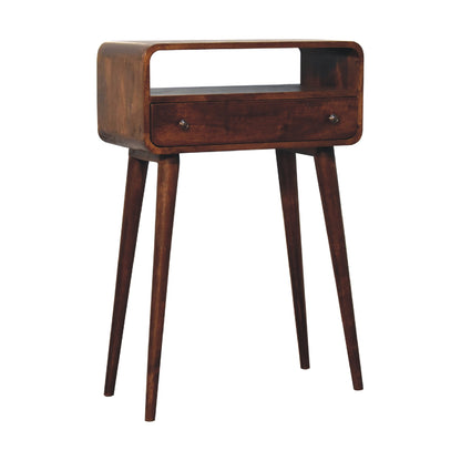 Cote Furniture | Nordic Style One Drawer & One Open Slot Console Table - Chestnut  Console Tables IN3626