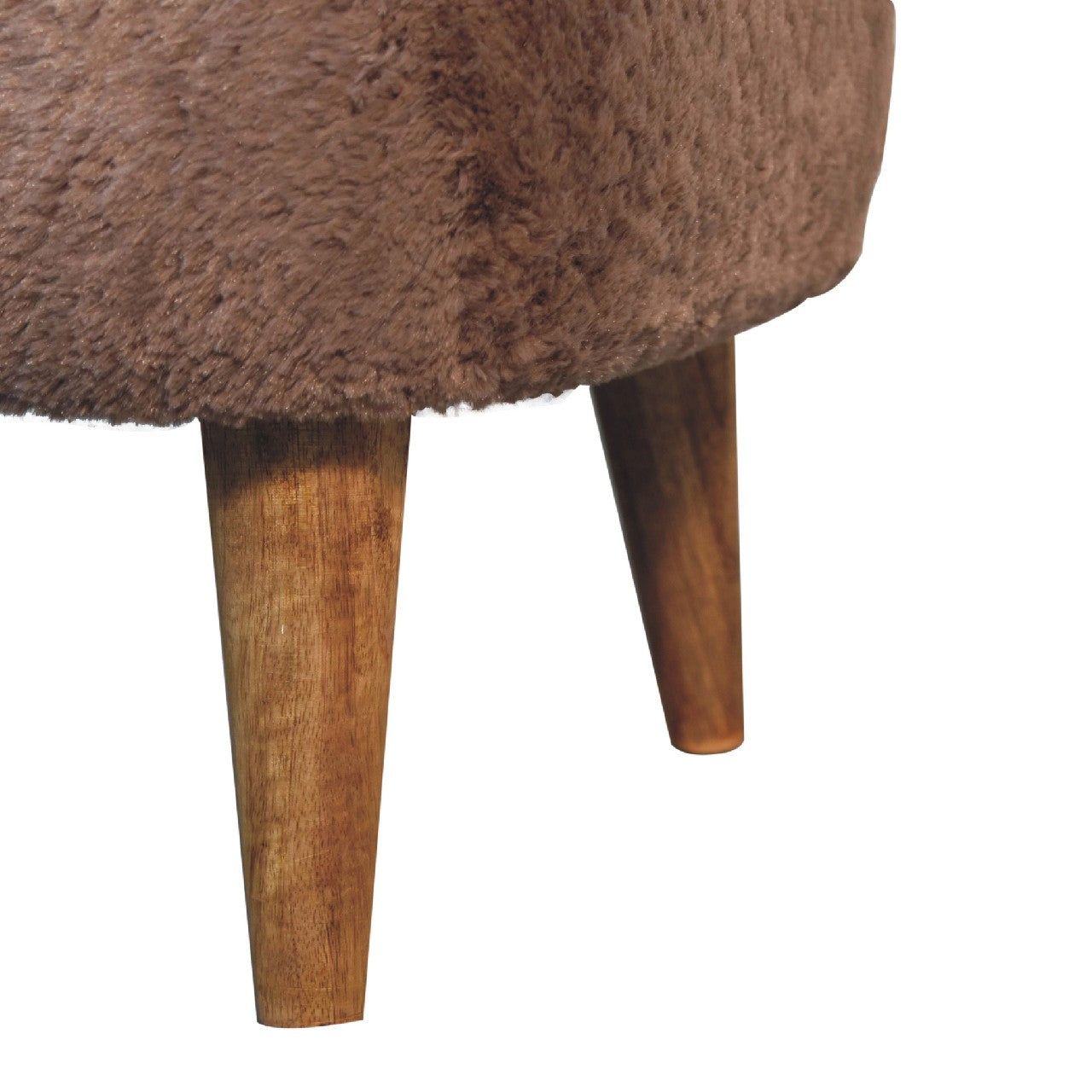 Cote Furniture | Faux Fur Square Stool - Mocha  Stools IN3636