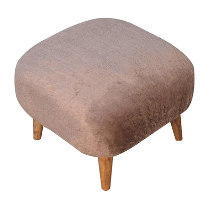 Cote Furniture | Faux Fur Square Stool - Mocha  Stools IN3636