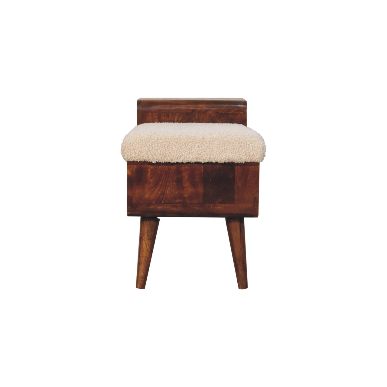 Cote Furniture | Boucle Carved Telephone Table & Bench - Chestnut Hallway Seating & Storage, Sofas & Seating IN3678