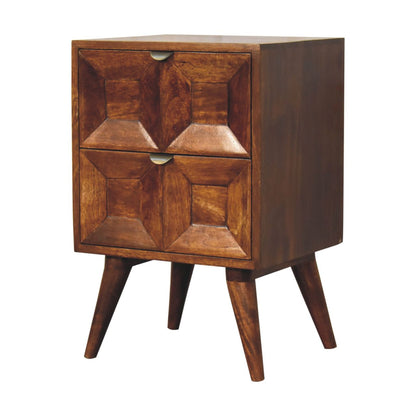 Cote Furniture | Quad Bedside Table - Chestnut Quad, Bedside Tables IN3693