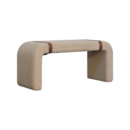 Cote Furniture | Boucle 'U' Bench - Leather Strap  Hallway Seating & Storage, Accent Chairs & Armchairs IN3696