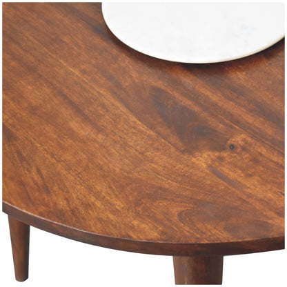 Cote Furniture | Round Nordic End Table - Chestnut  Side Tables IN3699