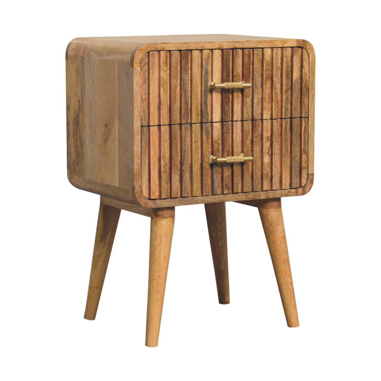 Cote Furniture | Ridged Bedside Table - Oak Bedside Tables IN3718