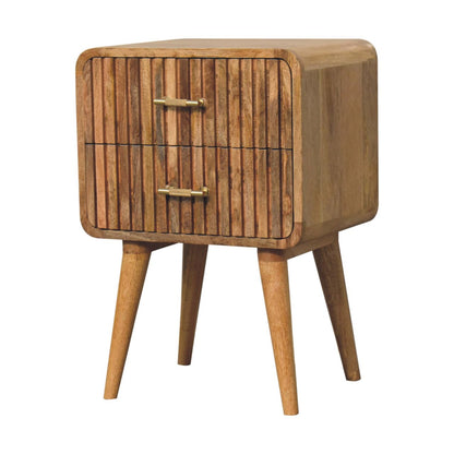 Cote Furniture | Ridged Bedside Table - Oak Bedside Tables IN3718