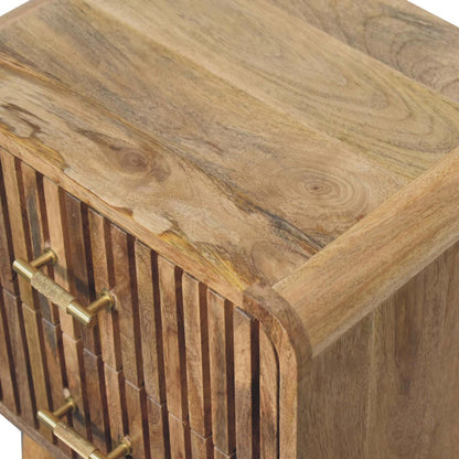 Cote Furniture | Ridged Bedside Table - Oak Bedside Tables IN3718