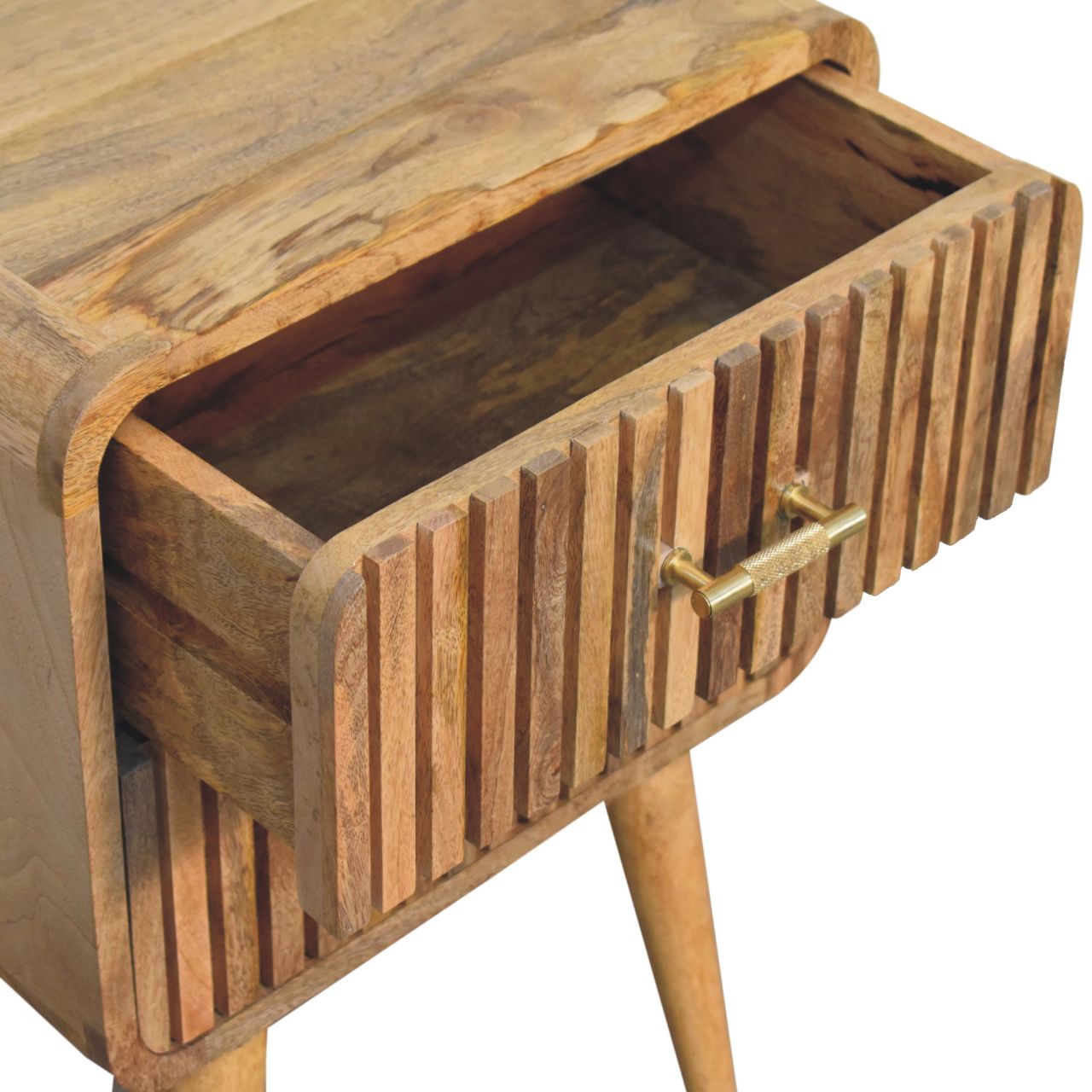 Cote Furniture | Ridged Bedside Table - Oak Bedside Tables IN3718